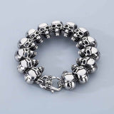 Gothic Cracked Skull Stainless Steel Bracelet