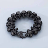 Gothic Cracked Skull Stainless Steel Bracelet