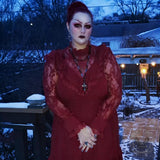 Gothic Cross Beaded Stainless Steel Stacking Necklace