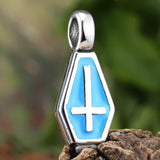 Gothic Cross Coffin Stainless Steel Vampire Pendant | Gthic.com