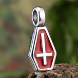 Gothic Cross Coffin Stainless Steel Vampire Pendant | Gthic.com