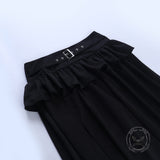 Gothic Dark-Style High-Slit Versatile Long Skirt