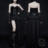 Gothic Dark-Style High-Slit Versatile Long Skirt