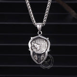 Gothic Demon Eye Compass Skull Stainless Steel Pendant