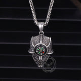 Gothic Demon Eye Compass Skull Stainless Steel Pendant | Gthic.com