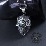 Gothic Demon Eye Compass Skull Stainless Steel Pendant