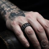 Gothic Distressed Skull Stainless Steel Ring | Gthic.com