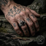 Gothic Dragon Claw Gemstone Sterling Silver Ring | Gthic.com