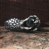 Gothic Dragon Claw Gemstone Sterling Silver Ring