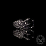 Gothic Dragon Claw Gemstone Sterling Silver Ring