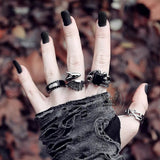 Gothic Dragon Claw Stainless Steel Gem Ring