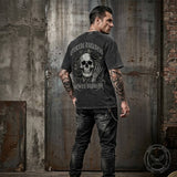 Gothic Eternal Darkness Skull Rose Vintage Washed T-shirt | Gthic.com