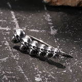 Gothic Evil Skull Design Stainless Steel Earrings