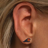 Gothic Feather Demon Eye Stainless Steel Industrial Piercing