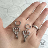 Gothic Flame Spike Stainless Steel Punk Earrings