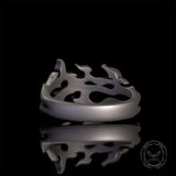 Gothic Flame Sterling Silver Hollow Ring