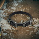 Gothic Floral Pattern Pu Leather Buckle Choker | Gthic.com