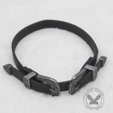 Gothic Floral Pattern Pu Leather Buckle Choker