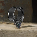 Gothic Gem-set Stainless Steel Tunnel Ear Gauges | Gthic.com