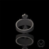 Gothic Gem Cross Vintage Sterling Silver Ring