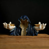 Gothic Ghost Wizard Resin Candle Holder | Gthic.com