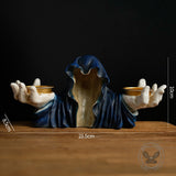 Gothic Ghost Wizard Resin Candle Holder
