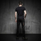Gothic Graffiti Distressed Slim Fit Stretch Jeans | Gthic.com