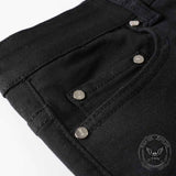 Gothic Graffiti Distressed Slim Fit Stretch Jeans