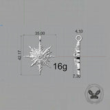 Gothic Heart of Thorns Demon Eye Sterling Silver Pendant