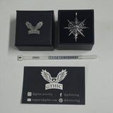 Gothic Heart of Thorns Demon Eye Sterling Silver Pendant