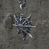 Gothic Heart of Thorns Demon Eye Sterling Silver Pendant | Gthic.com