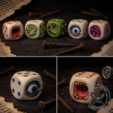Gothic Horror Demon Dice Set Resin Ornaments | Gthic.com