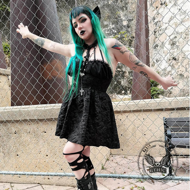 Vestido lolita halter de encaje gótico – GTHIC