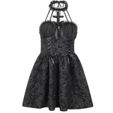 Gothic Lace Halter Lolita Dress | Gthic.com