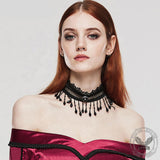 Gothic Lolita Beads Tassels Choker Necklace