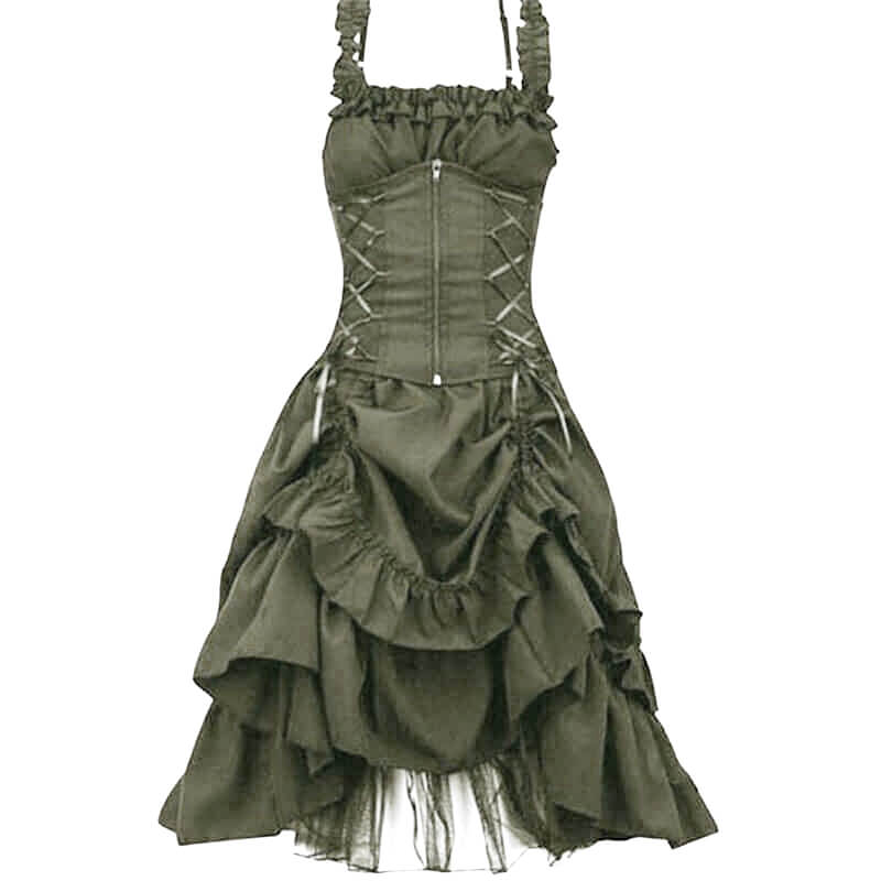 Gothic Lolita Polyester Prom Dress, Green / XL Gothic Lolita Polyester Prom Dress, Green / XL