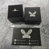 Gothic Love Heart Opal Brass Claddagh Ring