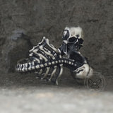 Gothic Love Kiss Sterling Silver Skull Ring