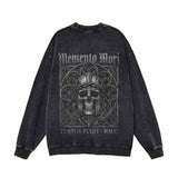Gothic Mandala Warrior Skull Vintage Washed Sweatshirt | Gthic.com