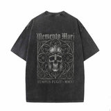 Gothic Mandala Warrior Skull Vintage Washed T-shirt | Gthic.com