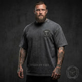 Gothic Mandala Warrior Skull Vintage Washed T-shirt | Gthic.com