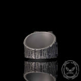 Gothic Multiple Skulls Cross Sterling Silver Zircon Ring