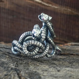 Gothic Multiple Snakes Entwined Sterling Silver Ring | Gthic.com