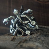 Gothic Multiple Snakes Entwined Sterling Silver Ring