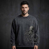 Gothic Octopus Anchor Vintage Washed Sweatshirt | Gthic.com