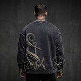Gothic Octopus Anchor Vintage Washed Sweatshirt | Gthic.com