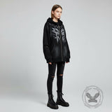 Gothic Paperclip Rabbit Ears Loose Hoodie Coat | Gthic.com