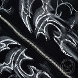 Gothic Paperclip Rabbit Ears Loose Hoodie Coat