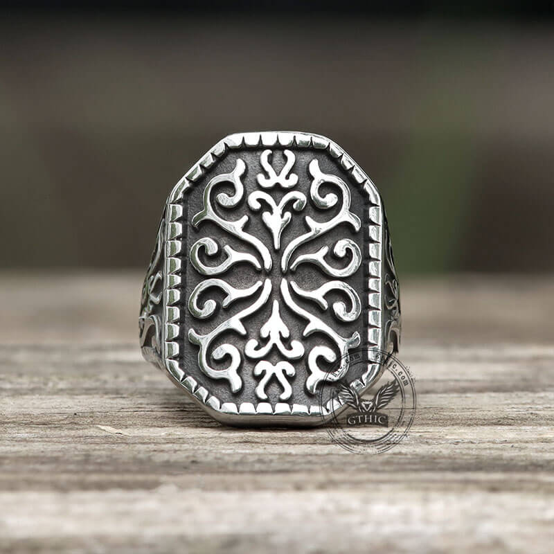 Gothic Pattern Stainless Steel Ring | Gthic.com