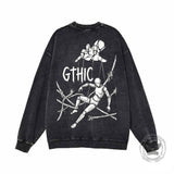 Gothic Puppet Master Vintage Washed Sweatshirt
